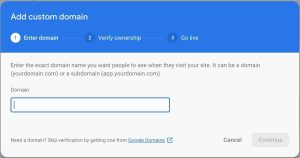 Add custom domain to your firebase web project