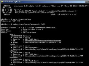 mimikatz tool for cybersecurity and hacker