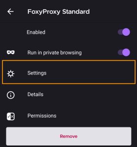 set up socks5 proxy on android